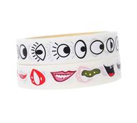 UKCOCO 2rouleaux Autocollants Bouche Yeux Garçon Fille Colorés Papiers Autocollants Décoration Bouteilles Eau Diy