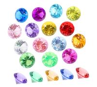 UKCOCO 3 Ensembles Diamant Acrylique Forme Faux Cristaux Joyaux Trésor des Faux Diamant Gros Cristaux Brillant Décoratifs Fausses 100 Pièces * 3