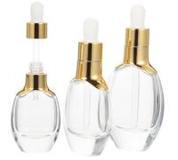 UKCOCO 3 ensembles Glass Dropper Bottles Thick Wear Resistant Portable Empty Bottles For Essential Oils And Cosmetics Travel Friendly Small Glass Containers
