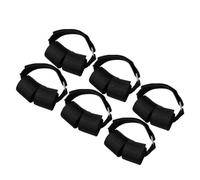 UKCOCO 3 Paires Sangle de Cheville Musculation Réglable en Sangle Tissée Noire Attache pour Poulie Jambes, Confort Amélioré et Installation Rapide pour Exercice Fitness à Domicile