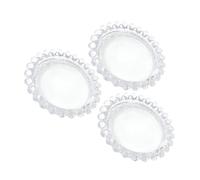 UKCOCO 3 pièces Assiettes Verre Mini Plates Polyvalentes pour Fruits Snacks et Décoration Supports de Rangement pour Bougies et Petits Objets