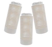 UKCOCO 3 Pièces Bac à Compost pour Composteur Enterré, Plastique Beige | Ventilation à 360 Degrés, Couvercle Amovible, pour Jardin Compact, Lit Surélevé, Entretien Facile