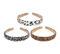 UKCOCO 3 Pièces Bandeaux Cheveux Rétro Imprimé Léopard et Zèbre, Accessoires pour Cheveux en Tissu, Style Vintage Élégant, Adaptés la Plupart des Femmes