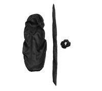UKCOCO 3 pièces Bonnet Satin Élastique Ensemble de Couvre Chefs de Nuit pour Sommeil Soins Capillaires Doux et Respirant Ajustable Couleur Noire