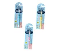 UKCOCO 3 pièces Brosse à Dents Manuelle Garçon Fille Doux Poils Gomme Protection Cartoon Rose Jaune Bleu