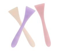 UKCOCO 3 Pièces Brosse Silicone pour Masque Facial Souple et Flexible Applicateur Gelée Blanc Rose Outil pour Application Lotion Corps et Nettoyage Visage