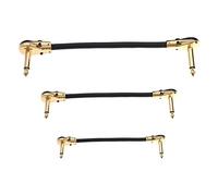 UKCOCO 3 pièces Câble Audio Plat pour Guitare et Basse Câble Adaptateur Instrument Électrolytique Durable et Pratique pour Effets Audio