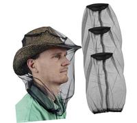 UKCOCO 3 pièces Chapeau Tête Moustique Mesh Respirant Insectes pour Camping Jardinage Noir Filet Visage Protection Outdoor Filet Tête