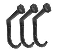 UKCOCO 3 pièces Crochets Muraux Fonte Rustique Patères Métalliques Robustes pour Manteaux Chapeaux et Serviettes Décor Vintage pour Entrée Jardin et Couloir