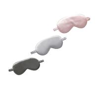 UKCOCO 3 pièces de Sommeil Réversible Soie de Masques de Nuit Confortables pour Voyage Écran Occultant Rose Gris