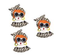 UKCOCO 3 Pièces Épingle à Nourrice Acétate de Mode Broche Forme de Fille Accessoire Chic pour Vêtements de Femme et Chapeaux