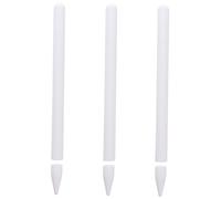 UKCOCO 3 Pièces Étui à Stylo Pomme Porte-Crayon en Silicone Pointe De Stylo en Silicone Étui à Crayons en Cas Peau Manchon Trousse Cute Blanche Saisir Style Gel De Silice