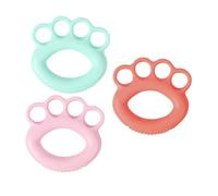 UKCOCO 3 pièces Exerciseur Doigts Silicone Renforceur Poignée Musculation Main et Poignet Entraîneur Force avec Anneaux Antidérapants pour Rééducation et Fitness
