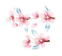 UKCOCO 3 Pièces Hair Decoration Flower Hairpin Set Handmade Chinese Retro Floral Hairpins For Little Lightweight Ancient Costume Hair Ornaments For Hanfu And Holiday Celebrations