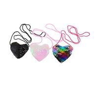 UKCOCO 3 pièces Heart Shaped Coin Purses with Lanyard Practical Creative Change Bags for Women and Durable Portable Wallets Random Colors Couleur Aléatoire Couleur Aléatoire