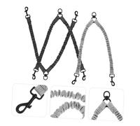 UKCOCO 3 pièces Laisse Double Réfléchissante pour Chiens Profitez de Confortables et Sécurisées avec Laisses Légères pour Chiens Extérieur Gris Foncé Gris