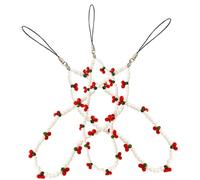 UKCOCO 3 pièces Lot de Cordons Téléphone Perles Colorées Lanières Poignet Légères avec Corde de Fixation Bijoux Décoratifs pour Smartphone et Étui