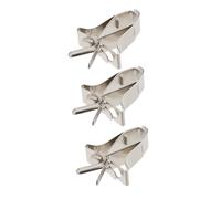 UKCOCO 3 Pièces Mangeoire à Fruits pour Perroquets Plat D'oiseau Friandises pour Perruches Clips De Cage à Oiseaux Mangeoire pour Oiseaux Qui Ont Un Petit Creux Mangeoire à Pinsons Silver