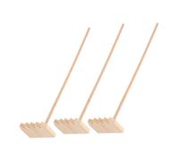 UKCOCO 3 Pièces Mini Bamboo Zen Garden Rake Set for Tabletop Decor Tray Tool for Meditation and Microlandscape Creative Projects