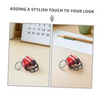 UKCOCO 3 Pièces Mini Helmet Keychains Rugby Football Hockey Pendant Star Shaped Key Ring Lightweight Wear Resistant Sports Accessories For Fans And Collectors