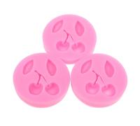 UKCOCO 3 pièces Moule Silicone Forme Cerise Réaliste pour Pâte à Sucre et Chocolat Moule Fondant pour Décoration Gâteau Fêtes et Pâtisserie