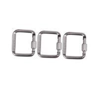 UKCOCO 3 pièces Mousquetons Accessoires de Camping Crochets Multifonctionnels pour Randonnée Boucles Portables pour Laisse de Chien et Projets DIY Couleur Argentée