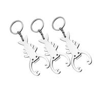 UKCOCO 3 Pièces Ouvre Bouteille Métallique Forme de Homard Porte Clés Compact Ouvre Bouteille pour Fête Barbecue Usage Domestique Portable