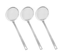 UKCOCO 3 pièces Passoire Inox avec Manche Long Résistant Chaleur Tamis Cuisine Maille Fine pour Nouilles et Cuisson Sûre