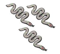 UKCOCO 3 Pièces Patchs Serpent Brodés à Perles avec Strass Appliques à Coudre pour Vêtements Sacs Pantalons Chaussures et Chapeaux Décoration DIY et Élégante