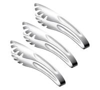 UKCOCO 3 Pièces Pinces à Salade Acier Inoxydable Clip Alimentaire Épais Multifonction Ustensiles Cuisine Professionnels pour Spaghetti Légumes et Buffet Grande