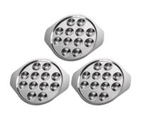 UKCOCO 3 Pièces Plat Escargots Inox Résistant pour Service Fruits de Mer et Apéritifs Multifonction pour Cuisson au Four et Présentation Élégante