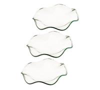 UKCOCO 3 pièces Plat Verre Transparent pour Brûleur à Huile Accessoires de Remplacement pour Lampe Aromathérapie et Chauffe Cire Diamètre Compatible avec Fondants et Huiles Parfumées