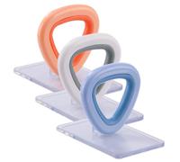 UKCOCO 3 pièces Poignée de Cuvette Wc Plastique -siège Toilette et Facile à Installer Accessoires Salle de Bain pour Couvercle de Toilette Blanc Bleu Orange