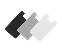 UKCOCO 3 pièces Porte pour Téléphone Silicone Lot de Étuis Adhésifs pour Noir Blanc Gris Pratique pour de Crédit Bus et Identités