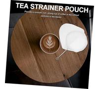 UKCOCO 3 pièces Sachet Filtre à Thé Réutilisable Coton Épais avec Cadre Inox Poignée Solide Accessoire Café et Infusion Maison Lot Anneau Acier Larges