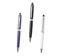 UKCOCO 3 pièces Stylet Tactile Capacitif pour Smartphone et Tablette Stylo de Dessin Précis Portable et Léger Compatible Tablette et PC Mobile Finition Métallique Blanc Bleu Noir