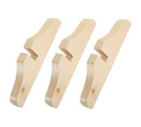 UKCOCO 3 pièces Support de Cloison Mobile Épais Antidérapant Lot de Résistants pour Panneaux de Séparation Stand pour Bureau et Maison Base Stable Bois Naturel