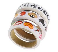 UKCOCO 3 rouleaux Autocollants DIY Yeux Nez Bouche Noir et Blanc pour Garçon Fille de Stickers Cartoon pour Décoration Cahiers et Projets Créatifs