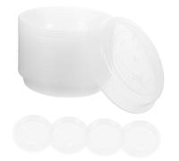 UKCOCO 30 Pièces Égouttoir en Plastique Planteur Soucoupes De Fond De Pot De Fleurs Plateau Rectangulaire Usine Mis en Pot Soi Plaque De Pot De Fleur Transparent