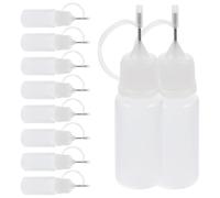 UKCOCO 30 pièces Flacons à Colle Vides Bouteilles Souples pour Colle et Peinture Applicateurs avec Embout Fin