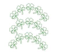 UKCOCO 30 pièces Lot de Trombones Décoratifs Forme de à Quatre Clips Originaux pour Photos Notes et Marque Pages Vert pour Bureau et Organisation