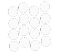 UKCOCO 30Pièces Cercles Acryliques Décoratifs Transparants pour Porte Clés Pendentifs DIY Personnalisables et Durables à Utiliser