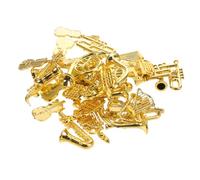 UKCOCO 35 Pièces Miniature Musical Instruments Set Mini Electric Guitar Model Violin Trumpet Ornaments for Dollhouse and Holiday Decorations Compact Music Craft Accessories