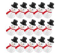 UKCOCO 36 Pièces Figurine Miniature Bonhomme de Neige en Résine pour | Décor Adorable pour Micro-paysage, Accessoire DIY pour Jardin Féerique, Style Festif, Noir Chapeau