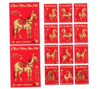 UKCOCO 360 Pièces Year Of The Horse Envelopes Vietnamese Lunar Year Packets Creative Hundred-yuan Lucky Money Pockets For Spring Festival Celebration