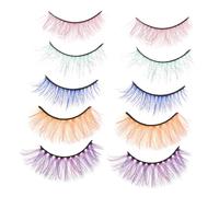 UKCOCO 3d Effet Naturel en Simulation Naturels Réalistes 5 Paires de Faux Cils et Look Sublimé pour Halloween pour Maquillage ou Scène