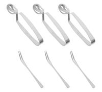 UKCOCO 3Ensembles Pinces à Escargots Acier Inoxydable Outils de Fruits de Mer Ergonomiques avec Fourche pour Restaurants et Réunions Familiales