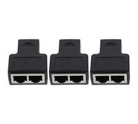 UKCOCO 3pièces Adaptateur Répartiteur Ethernet à Connecteur Réseau Pratique Plastique pour Partage De Câble Compatible avec Ordinateurs Et Routeurs Design Et Facile à Utiliser