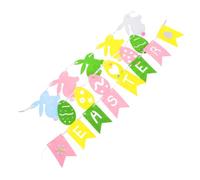 UKCOCO 3pièces Bannière De Fête De Pâques Feutre Décorations De Lapin Pour Intérieur Arrière-plan Pour Anniversaire Fête Œuf Thème Cheminée Décoration Accrocher Jour Fille