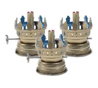 UKCOCO 3pièces Brûleur de Lampe à Pétrole Support Mèche Stable pour Lampe à Huile Remplaçant Facile pour Éclairage Urgence et Camping Couleur Aléatoire